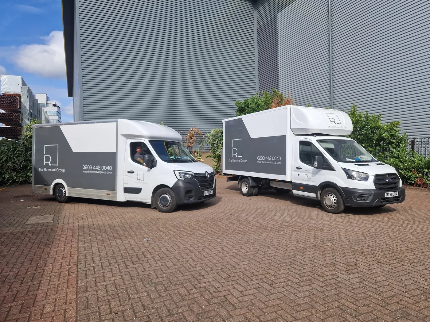 The Removal Group fleet of liveried vans